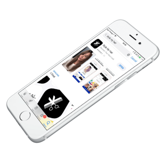 StyleMyHairAppOnPhone
